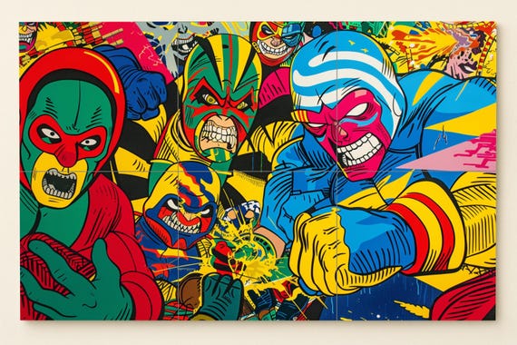 Mural de azulejos de lucha libre — vista 3