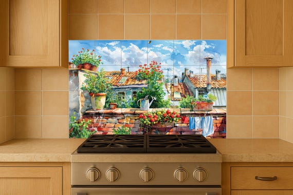Mural mediterráneo en azotea — vista 4