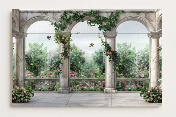 Mural de jardín neoclásico — vista 2