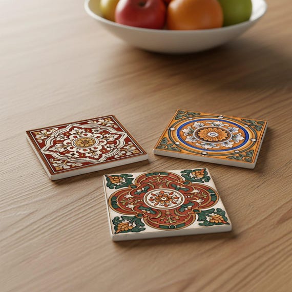Siciliana con diseño de medallón floral