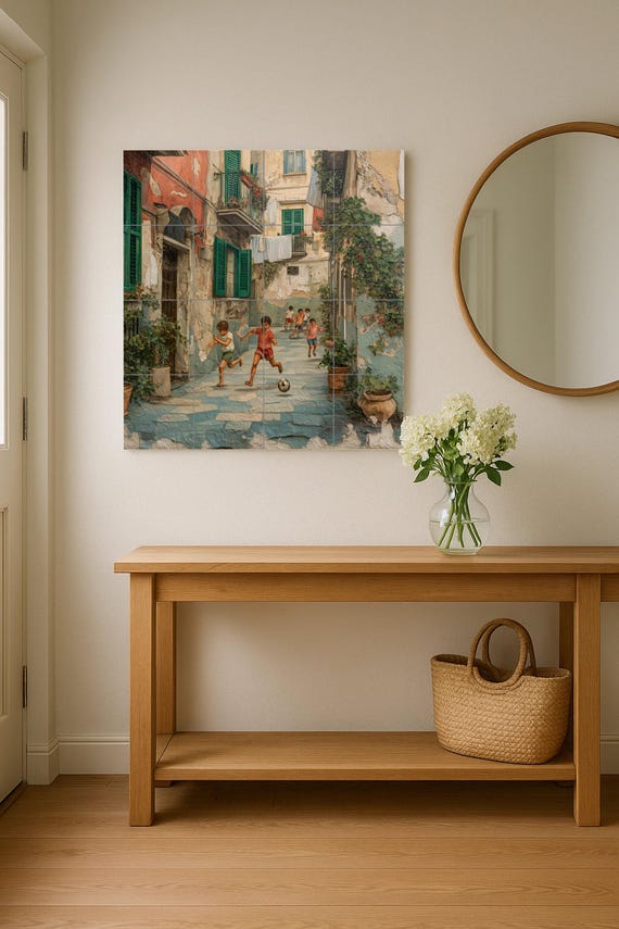 Mural de azulejos de patio napolitano — vista 2