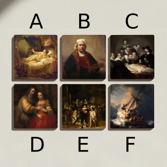 Rembrandt — Posavasos de cerámica y corcho de Cerámicas La Noria