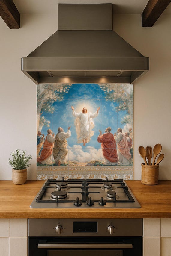 Mural de azulejos de la Ascensión de Cristo — vista 3