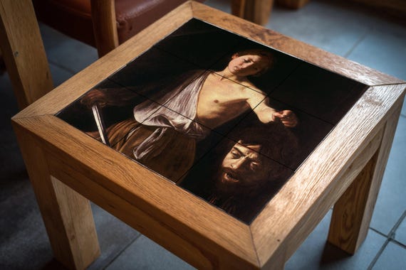 David con la cabeza de Goliat de Caravaggio — vista 4