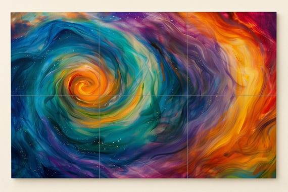 Mural de espiral de chakras — vista 3