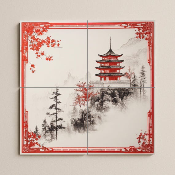 Mural cerámico de Pagoda Roja — vista 2