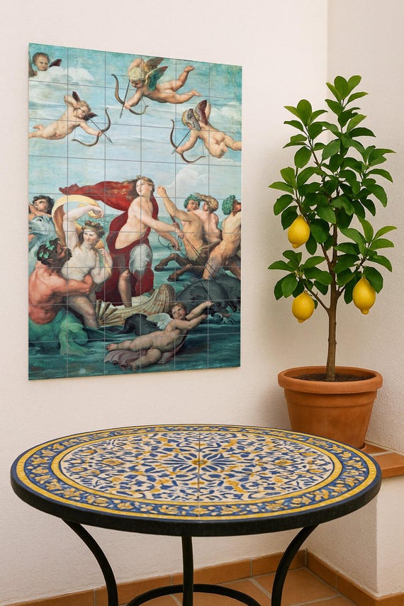 Mural de azulejos de cerámica El triunfo de Galatea — vista 4