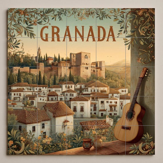 Mural de azulejos de Granada — vista 3