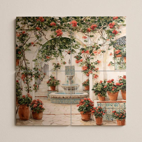 Mural de azulejos para patio andaluz — vista 2