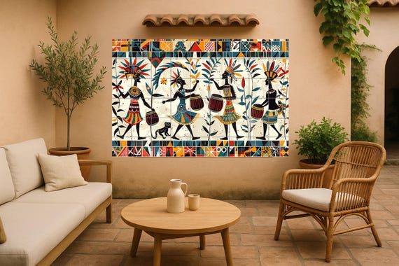 Mural tribal africano — vista 2