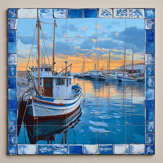 Mural cerámico del puerto pesquero de la Costa Brava — vista 4