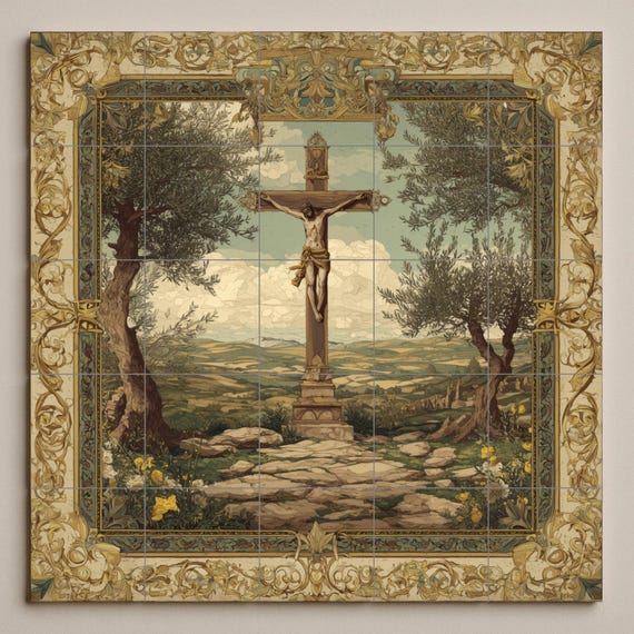 Mural de azulejos de la Crucifixión — vista 2