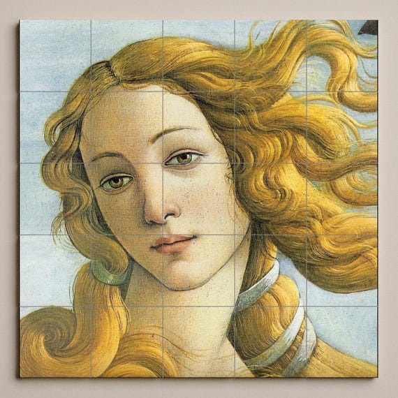 Mural de azulejos cerámicos Venus de Botticelli — vista 2
