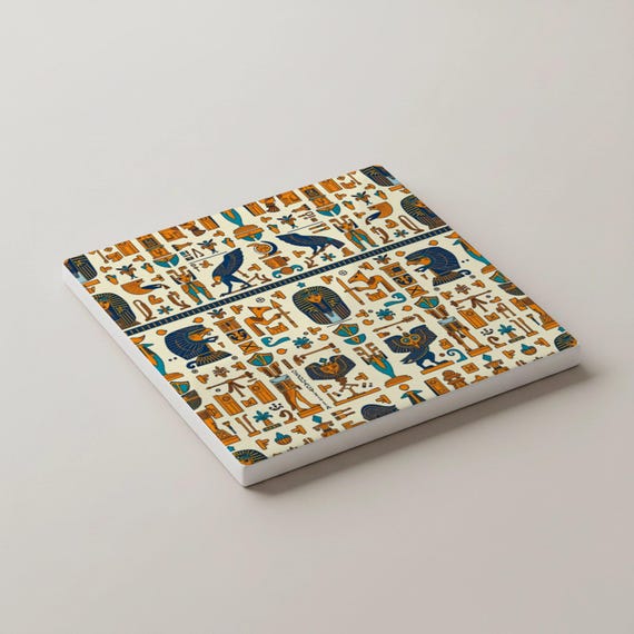 L antiguo Egipto, posavasos con jeroglíficos, decoración de mesa inspi — vista 4
