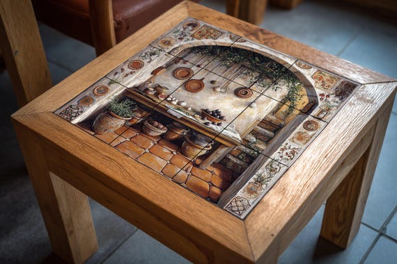 Mural de azulejos de cerámica para cocina rústica — vista 4