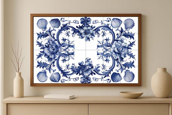 Mural floral de Delft — vista 4