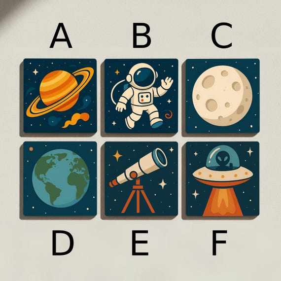 Temática espacial / Posavasos de azulejos astronómicos para decoración — vista 2