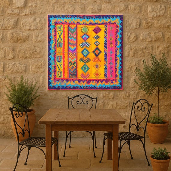 Mural cerámico textil Wayuu