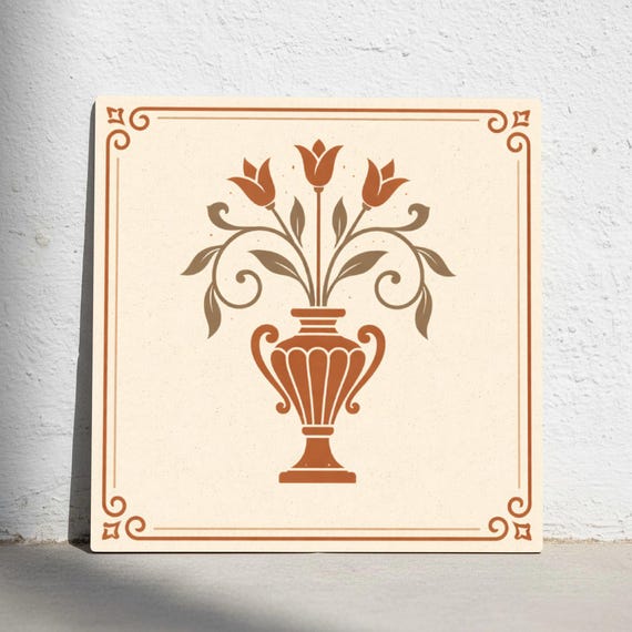 Vase mediterráneo — Azulejo decorativo de Cerámicas La Noria