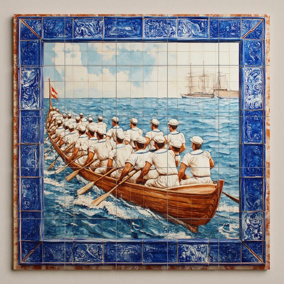 Mural de azulejos portugueses — vista 3