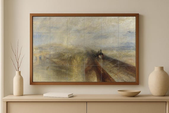Mural de azulejos de cerámica "Lluvia, vapor y velocidad" — vista 4