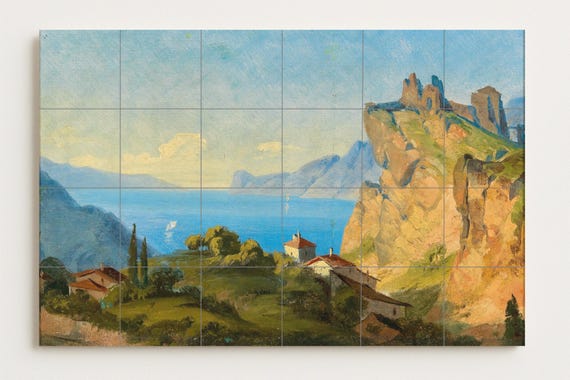 Mural de azulejos del lago de Garda — vista 2