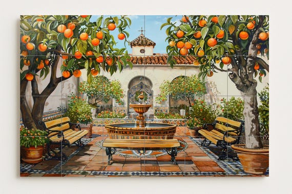 Mural de patio español — vista 3