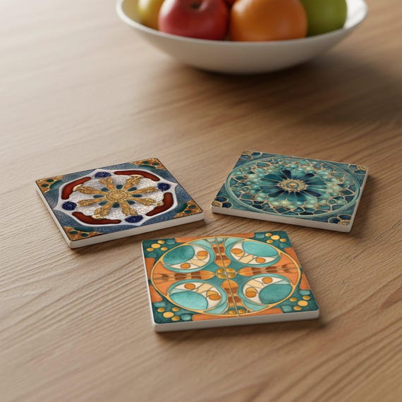 Gaudí Barcelona Ceramic Coaster Set