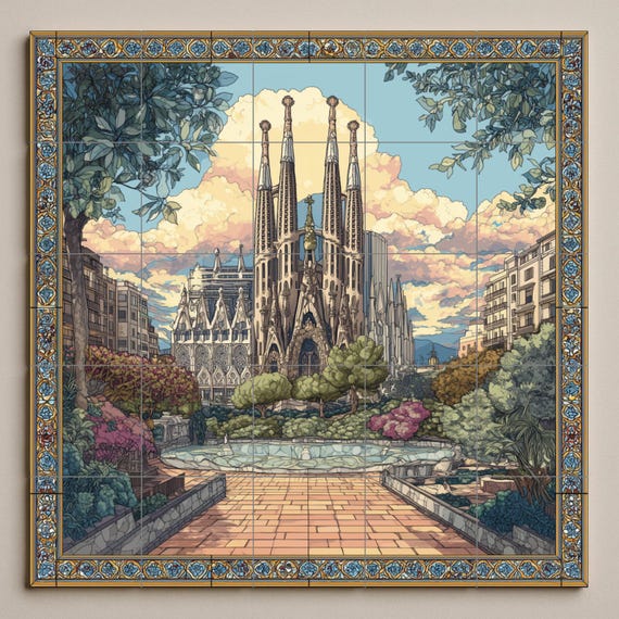 Mural de azulejos de la Sagrada Familia — vista 3