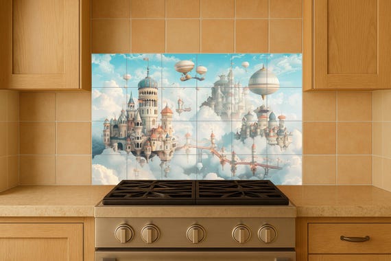 Mural de palacio flotante — Mural cerámico de Cerámicas La Noria