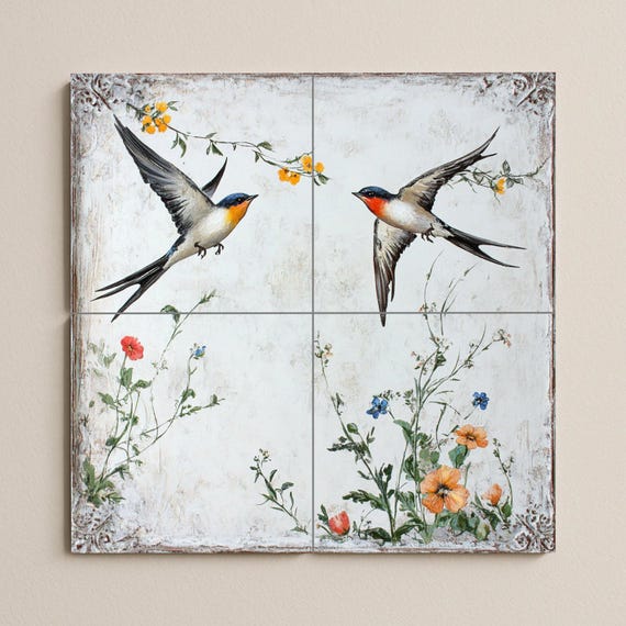 Mural cerámico "Golondrinas en vuelo" — vista 2