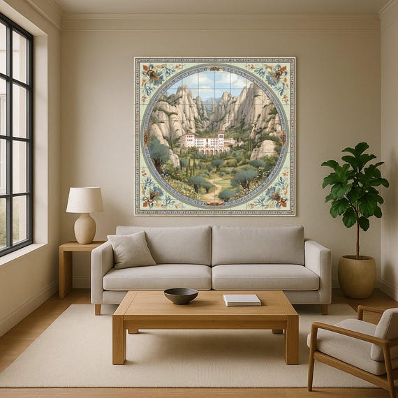 Mural de azulejos de Montserrat