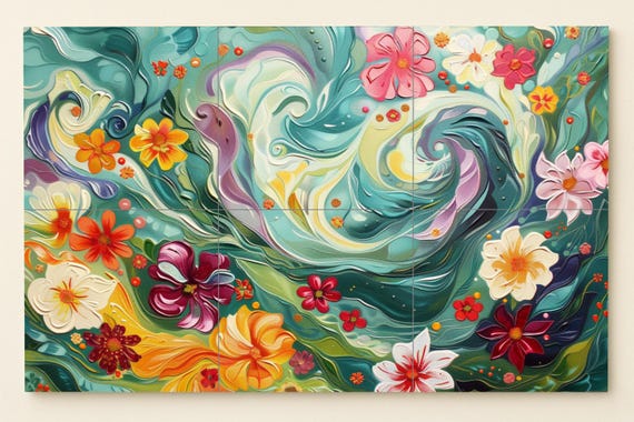 Mural de pared Tropical Bloomstorm — vista 2