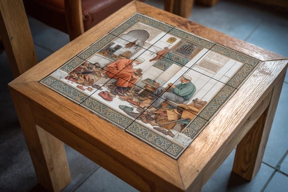 Mural de azulejos de zapateros marroquíes — vista 4