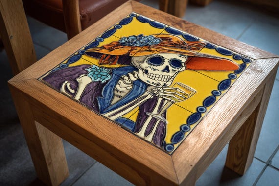 Mural de Azulejos La Catrina