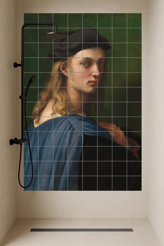 Mural de azulejos de cerámica con retrato de Bindo Altoviti — vista 2
