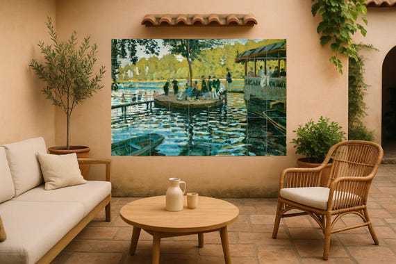 Mural de azulejos de La Grenouillère Monet