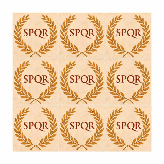 SPQR romano corona de laurel — vista 2