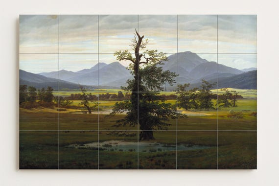 Mural de azulejos de cerámica El Árbol Solitario