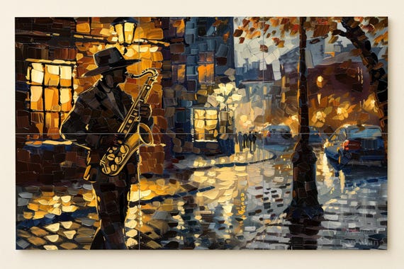 Mural de jazz de Nueva Orleans — vista 3