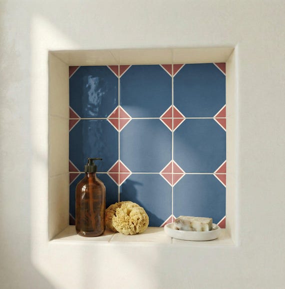 Azul y terracota mediterráneo