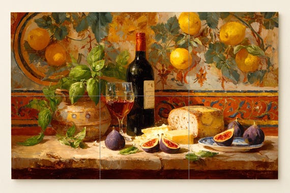 Mural de cocina mediterránea — vista 2