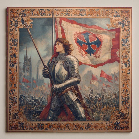 Mural cerámico de Juana de Arco — vista 3