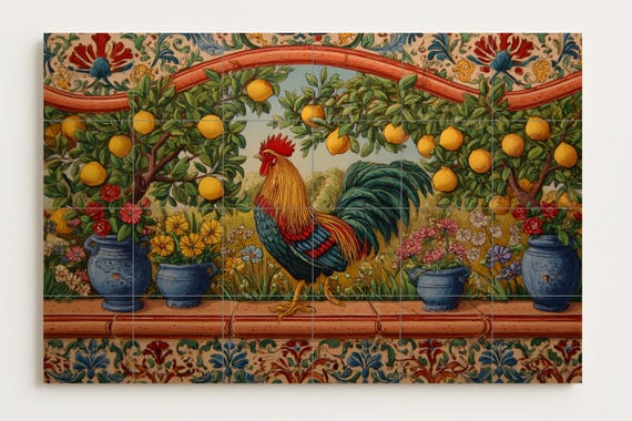 Mural de gallo — vista 3