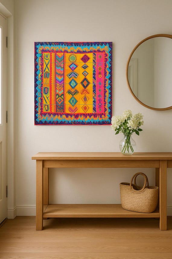 Mural cerámico textil Wayuu — vista 2