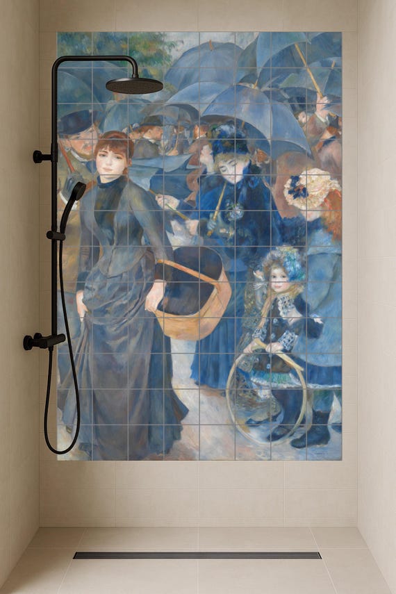 Mural de azulejos de cerámica "Los paraguas" — vista 3