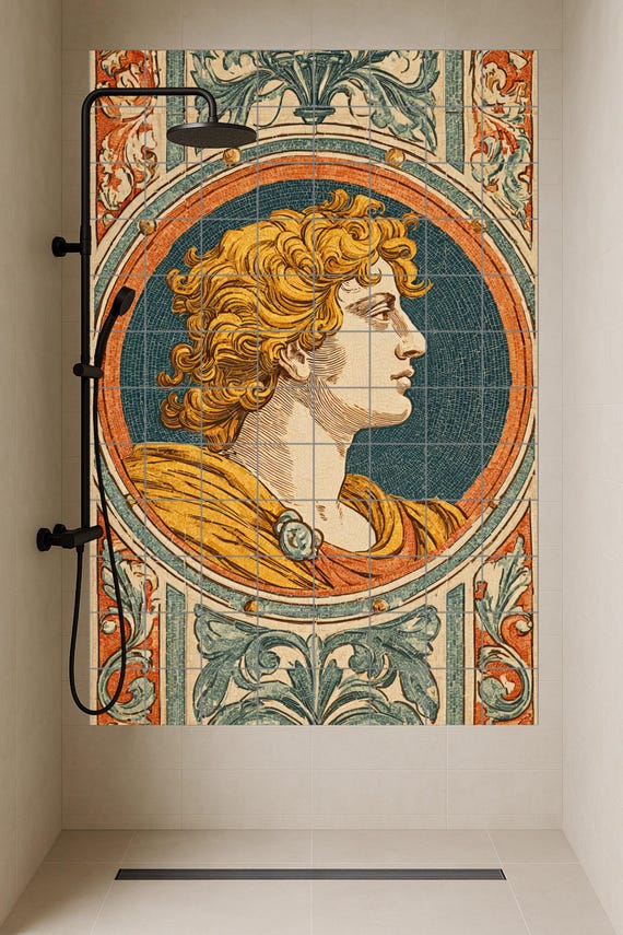 Mural cerámico de perfil aureliano