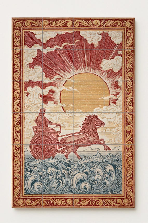 Mural cerámico del Carro del Sol — vista 4