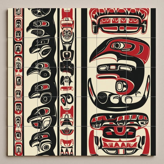 Mural cerámico de inspiración inuit — vista 3