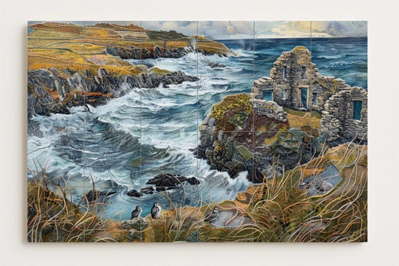 Mural de azulejos de la costa irlandesa — vista 2